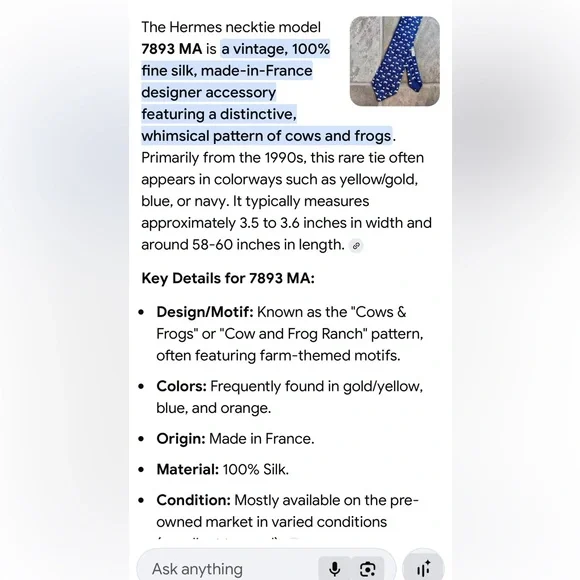 Hermes Orange Tie with Green and White Accents - Picture 10 of 10